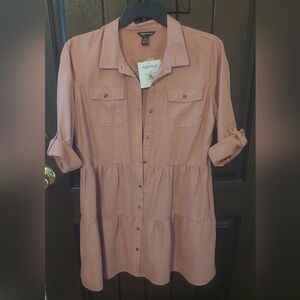 NWT DUSTY PINK DRESS P2P 22.5 inches wide and S2H 36 inches long